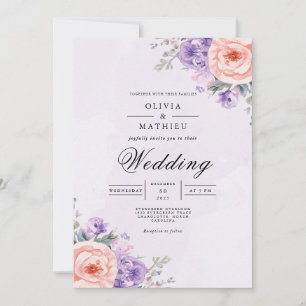 Invitación Boda del arco de la escoba de lavanda