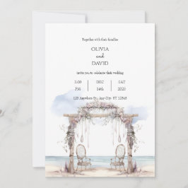 Invitación Boda del Arco de Recepción Bohemian Beach Ceremony