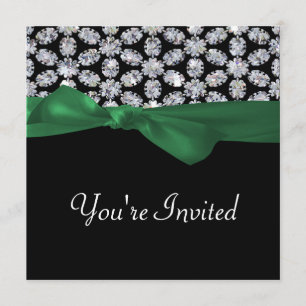 Invitación Boda del arco del negro y del verde del mosaico