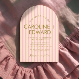 Invitación Boda del arco del Pastel rayado