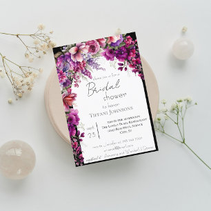 Invitación Boda del arco floral de Fuchsia Lavender