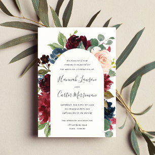 Invitación Boda del arco floral de la floración de la floraci