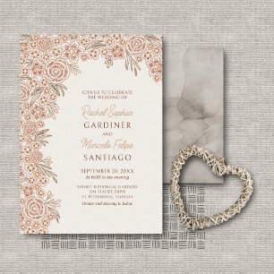 Invitación Boda del Arco Floral de Terracotta
