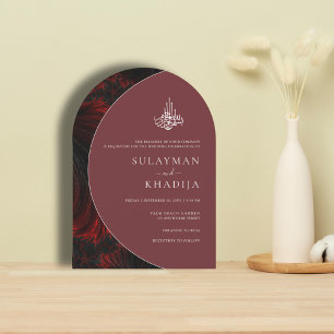 Invitación Boda del Arco Islámico Mínimo y Elegante
