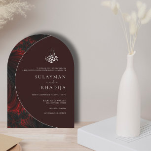 Invitación Boda del Arco Islámico Mínimo y Elegante