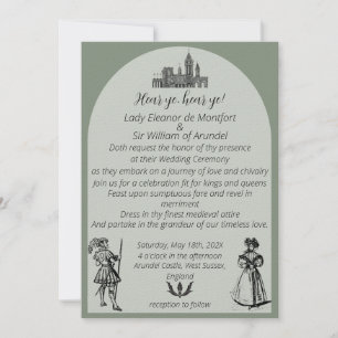 Invitación Boda del Arco Verde Ecológico del Renacimiento Med
