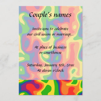 Invitación Boda del arcoiris psicodélico