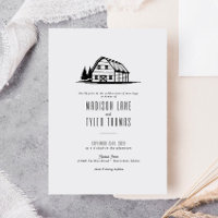 Boda del Barn Blanco de un país ruso moderno