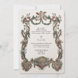 Invitación Boda del barroco Rococo François Boucher Cartouche