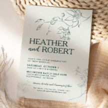 Boda del Boho Botánico de Floral Verde Esmeralda