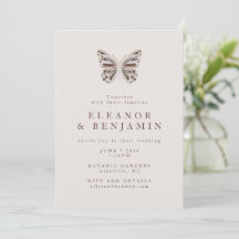 Boda del Boho Butterfly Borgoña Taupe moderno
