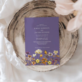 Invitación Boda del Boho de Lavender de Flor Silvestre