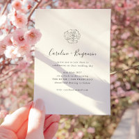 Boda del Boho del dibujo de la floral negra de mar