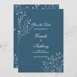 Invitación Boda del Boho floral de la Esquina de la Marina