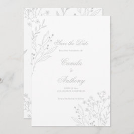 Invitación Boda del Boho floral de Silver Corner