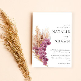 Invitación Boda del Boho morado floral