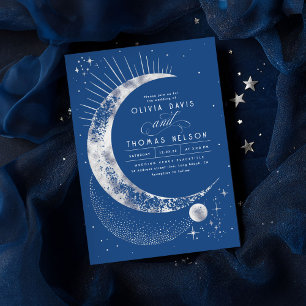 Invitación Boda del Boho Noche Celestial Mística de la Luna S