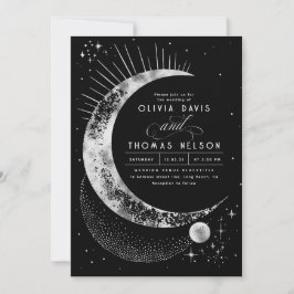 Invitación Boda del Boho Noche Celestial Mística de la Luna S