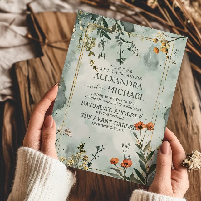 Invitación Boda del Boho Rustic Mountain (Subido por el creador)