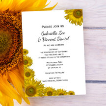 Boda del borde del girasol amarillo