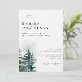 Invitación Boda del bosque de acuarela silvestre