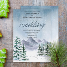 Boda del Bosque de Montaña Snowy de Invierno