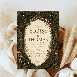 Invitación Boda del Bosque Encantado Bosque Hada Musgo Verde