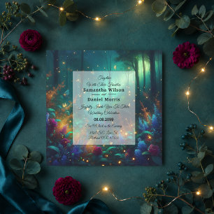 Invitación Boda del Bosque Encantado de Joyas Radiantes