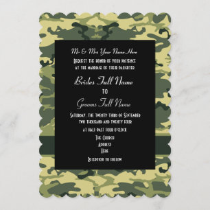 Invitación Boda del camo de la armada