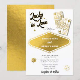 Invitación Boda del Casino de Destino de Las Vegas tiene suer