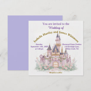 Invitación Boda del castillo de hadas de hadas
