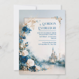 Invitación Boda del Castillo Floral Zafiro
