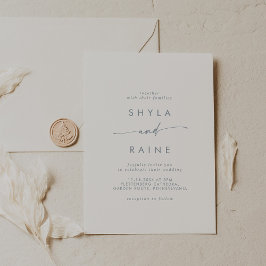 Invitación Boda del Casual Azul de la Moda Boho
