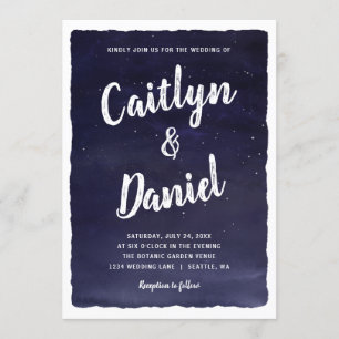 Invitación Boda del cielo azul celeste de la Marina