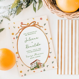 Invitación Boda del Cítrico Italiano caprichoso