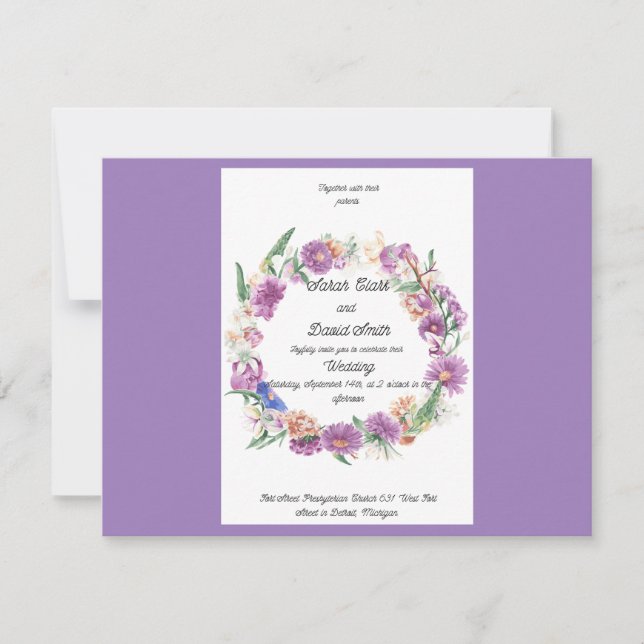 Invitación Boda del corazón (Anverso)