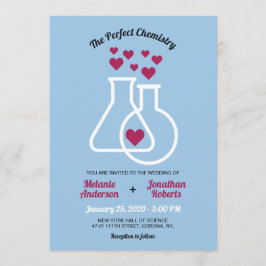 Invitación Boda del corazón de la química moderna