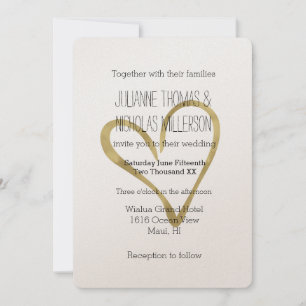 Invitación Boda del Corazón del Oro