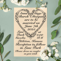 Boda del corazón victoriano de tono sepia