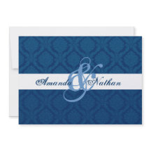 Boda del damasco del diamante de los azules