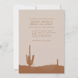 Invitación Boda del Desierto de Boho Terracotta Cactus
