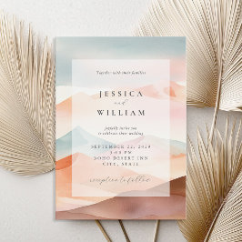 Invitación Boda del desierto de Pastel Boho