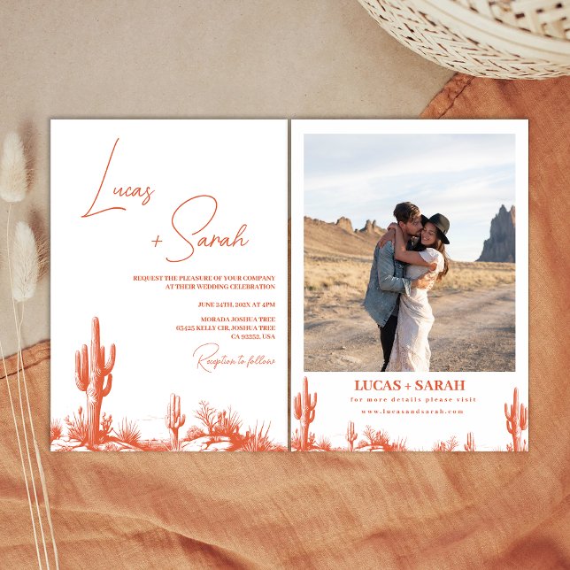 Invitación Boda del desierto occidental del atardecer ruso ve (Western Wedding Invitation, Southern Country Wedding Invitation, Verona Sunset Color, Western Desert)