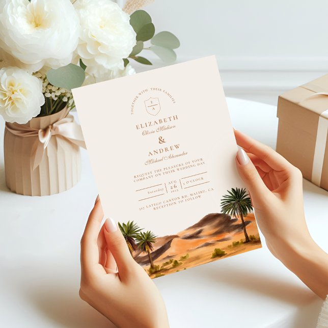Invitación Boda del desierto pintado (Subido por el creador)