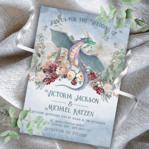 Invitación Boda del Dragón Forestal de Woodland Encantado