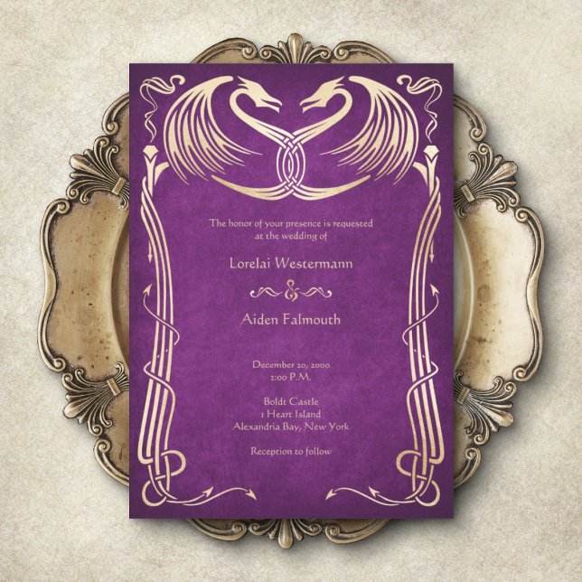 Invitación Boda del Dragón Viking Celtic (Subido por el creador)