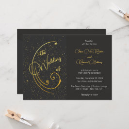Invitación Boda del Especkle de Oro