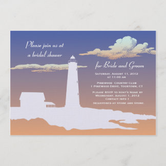 Invitación Boda del faro/invitación de encargo de la ducha