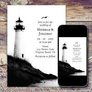 Invitación Boda del Faro Náutico de Playa Costera