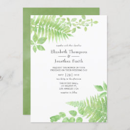 Invitación Boda del follaje acuático de la vegetación